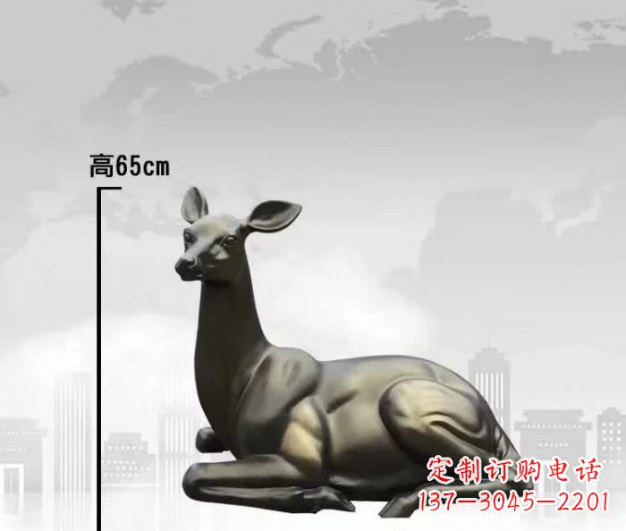 宁波中领雕塑精美铜雕鹿