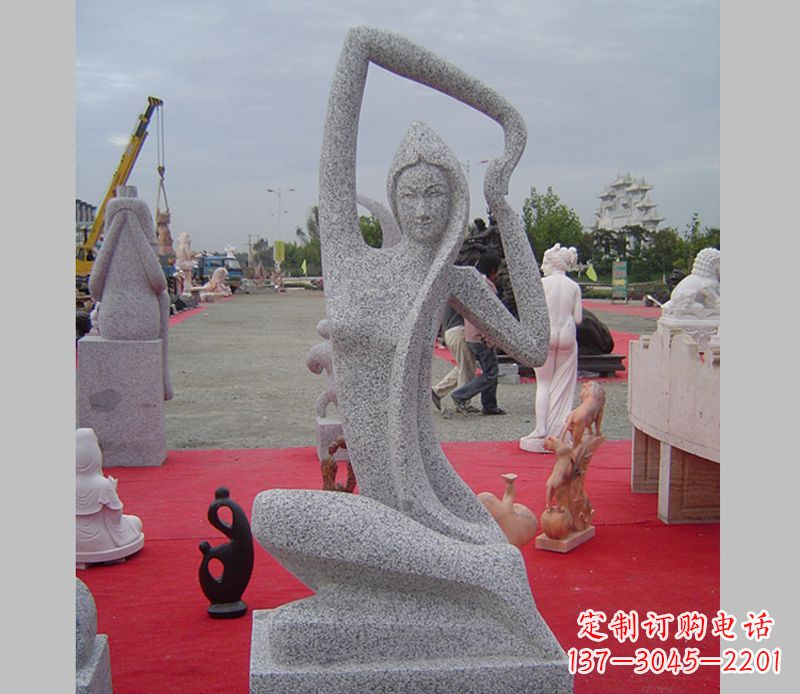 宁波中领雕塑定制精美瑜伽美女雕塑