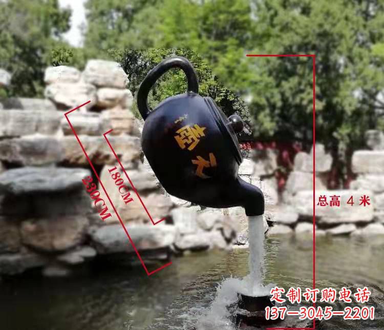 宁波玻璃钢仿真茶壶雕塑