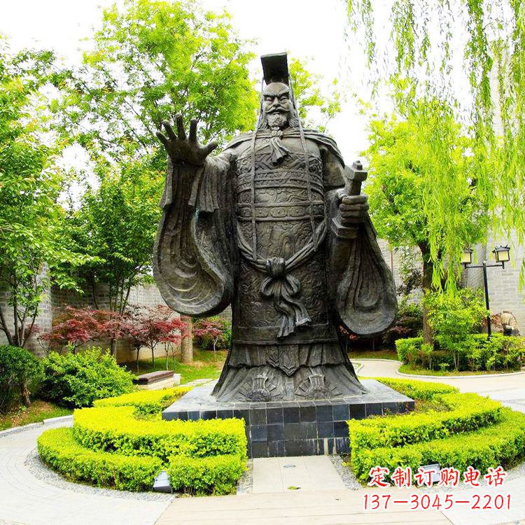 宁波公园园林大型古代帝王秦始皇雕塑