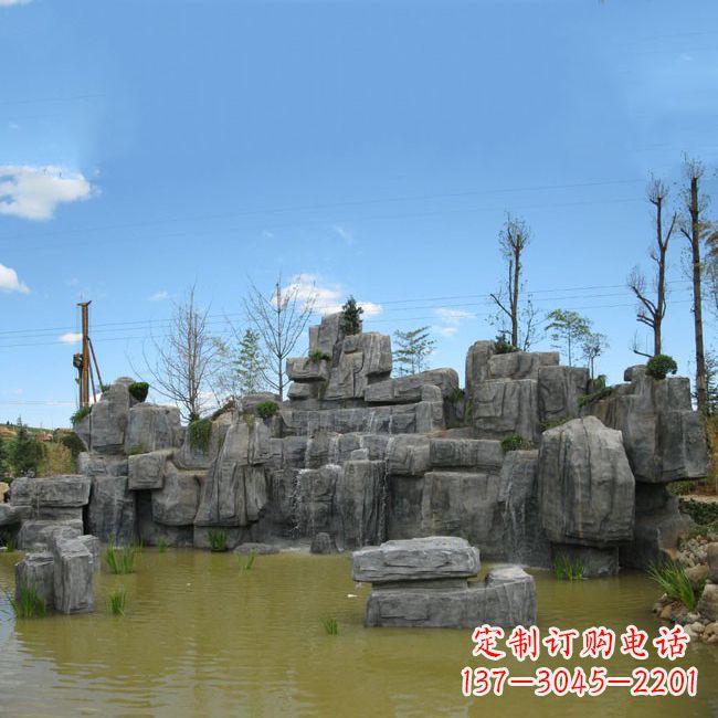 宁波公园园林仿真假山流水景观雕塑