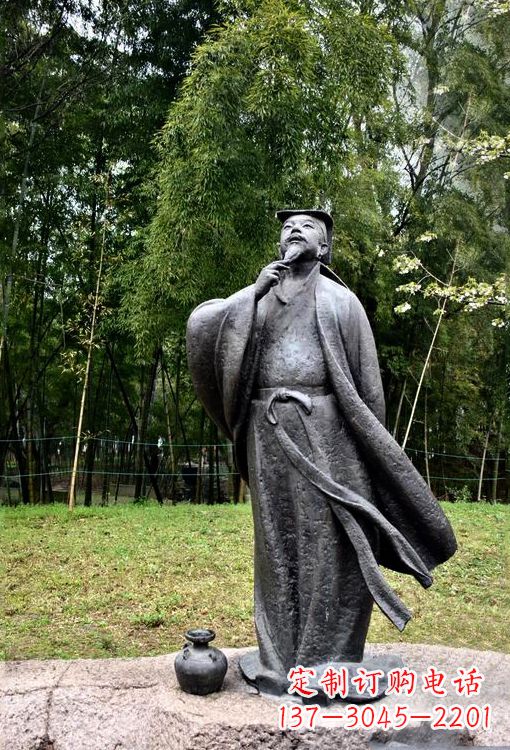 宁波诞生于中国古代传奇的雕塑——王羲之铸铜雕塑