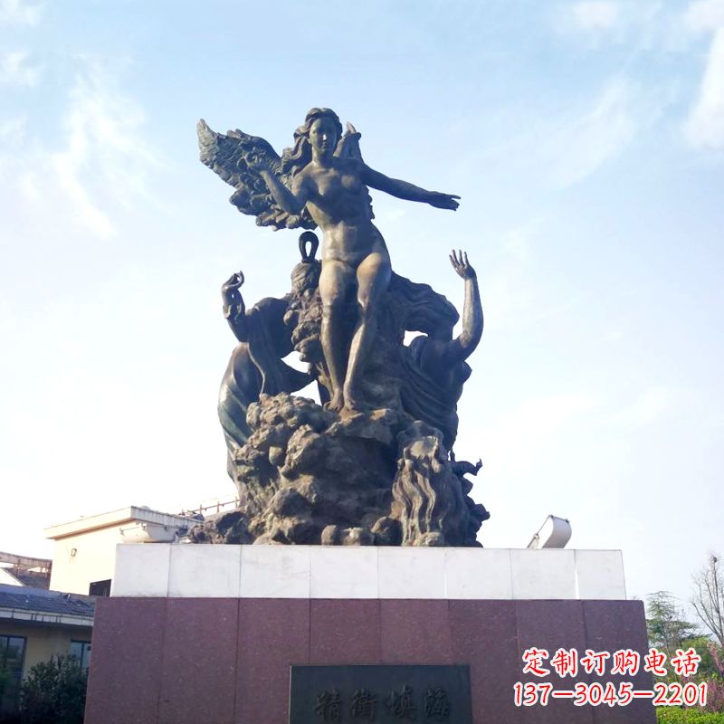 宁波雕刻传说——精卫填海景观雕塑