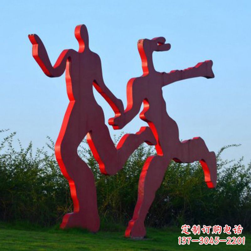 宁波情侣心剪影雕塑