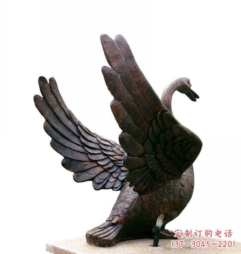 宁波欣赏翱翔的天鹅铜雕