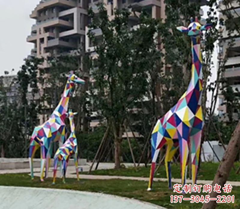 宁波精美高雅的长颈鹿雕塑
