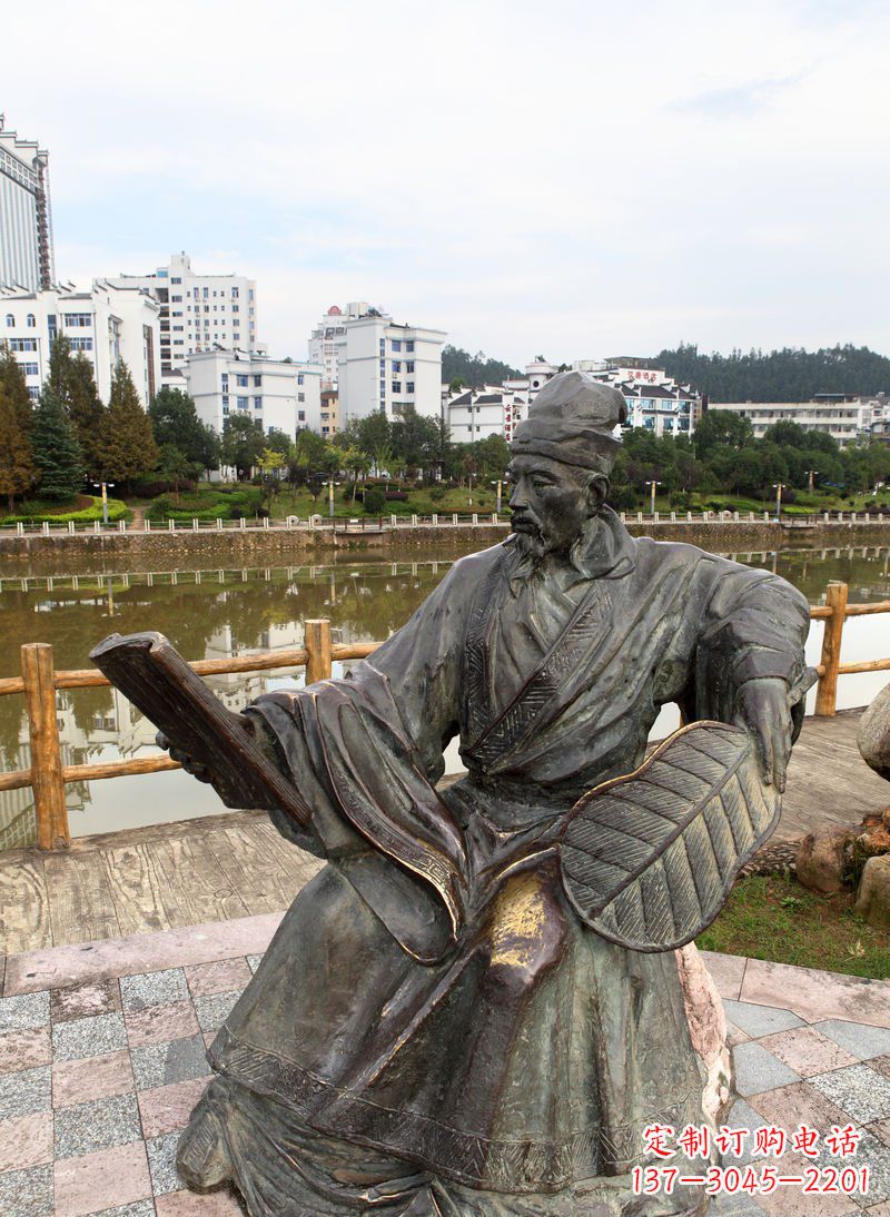 宁波匠心打造的肖像诸葛亮雕塑