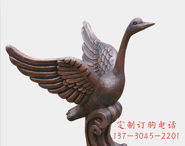 宁波中领雕塑铸造完美的天鹅铜雕