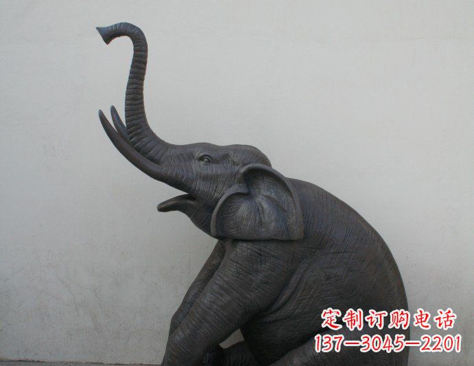 宁波铜雕大象喷水动物塑像