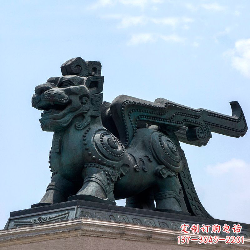 宁波中领雕塑-铜制獬豸雕塑