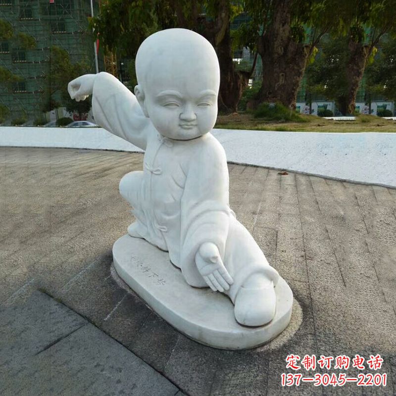 宁波瑞士艺术家精美制作的和尚汉白玉石雕塑