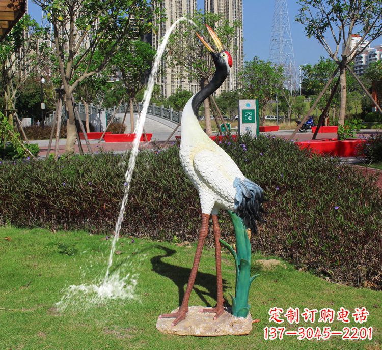 宁波精美雕塑仿真仙鹤动物雕塑