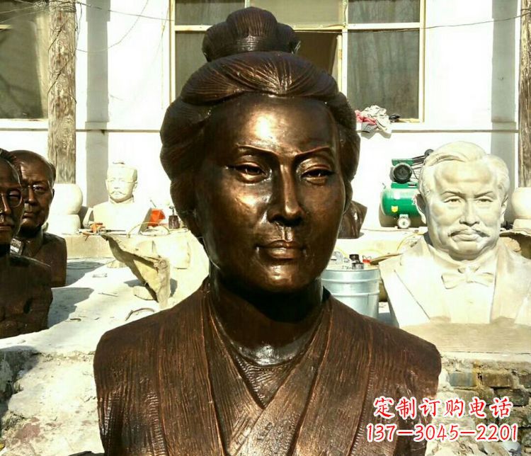 宁波传承经典,精美雕塑李清照胸像铜雕