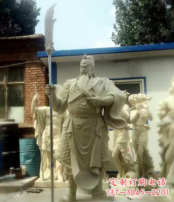 宁波中领雕塑古代关公石雕