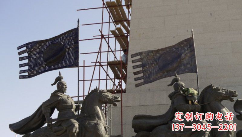 宁波古代将军景区铜雕