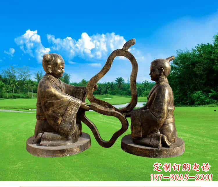 宁波精美古代孔融让梨人物铜雕
