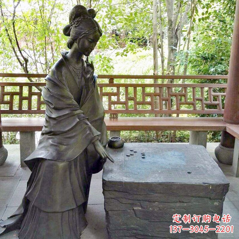 宁波艺术精灵西施下棋情景雕塑