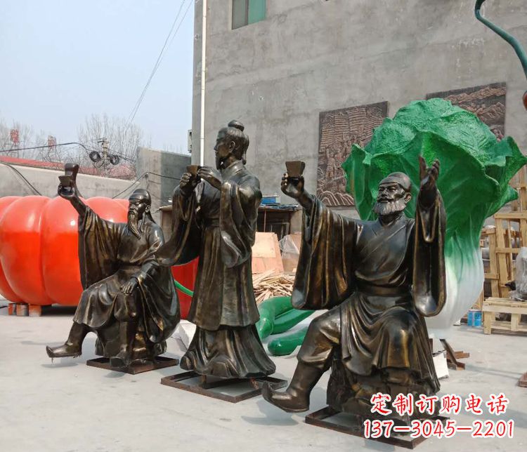 宁波浓缩古代江湖英雄——名人雕塑