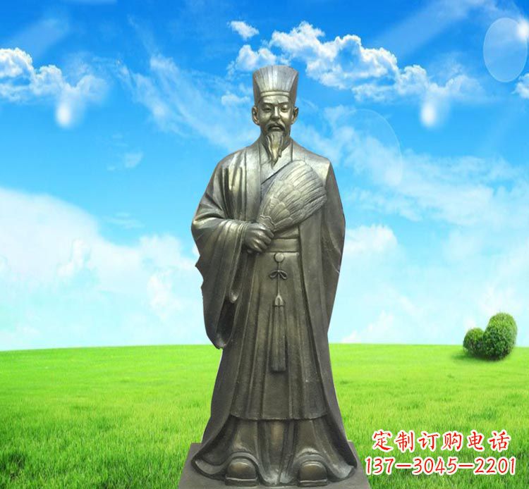 宁波精致经典，让您体验古代名人诸葛亮的魅力——诸葛亮铜雕