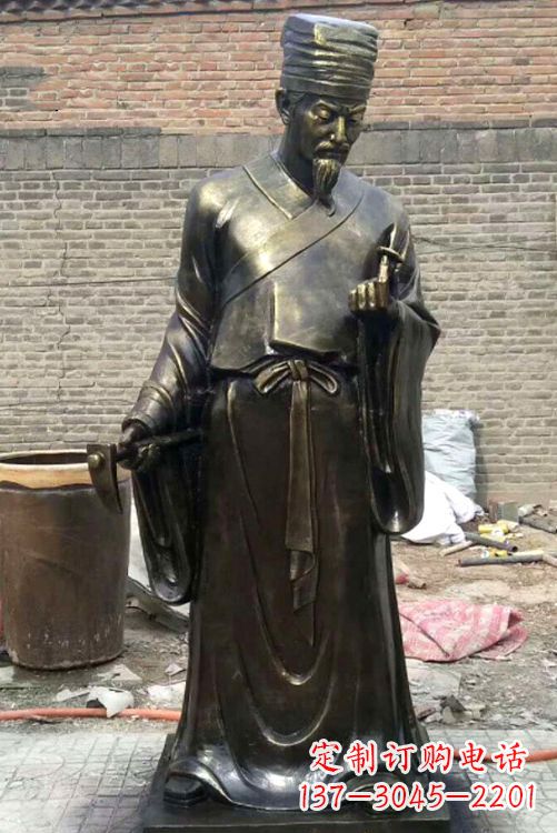 宁波中国古典名医李时珍铜雕塑
