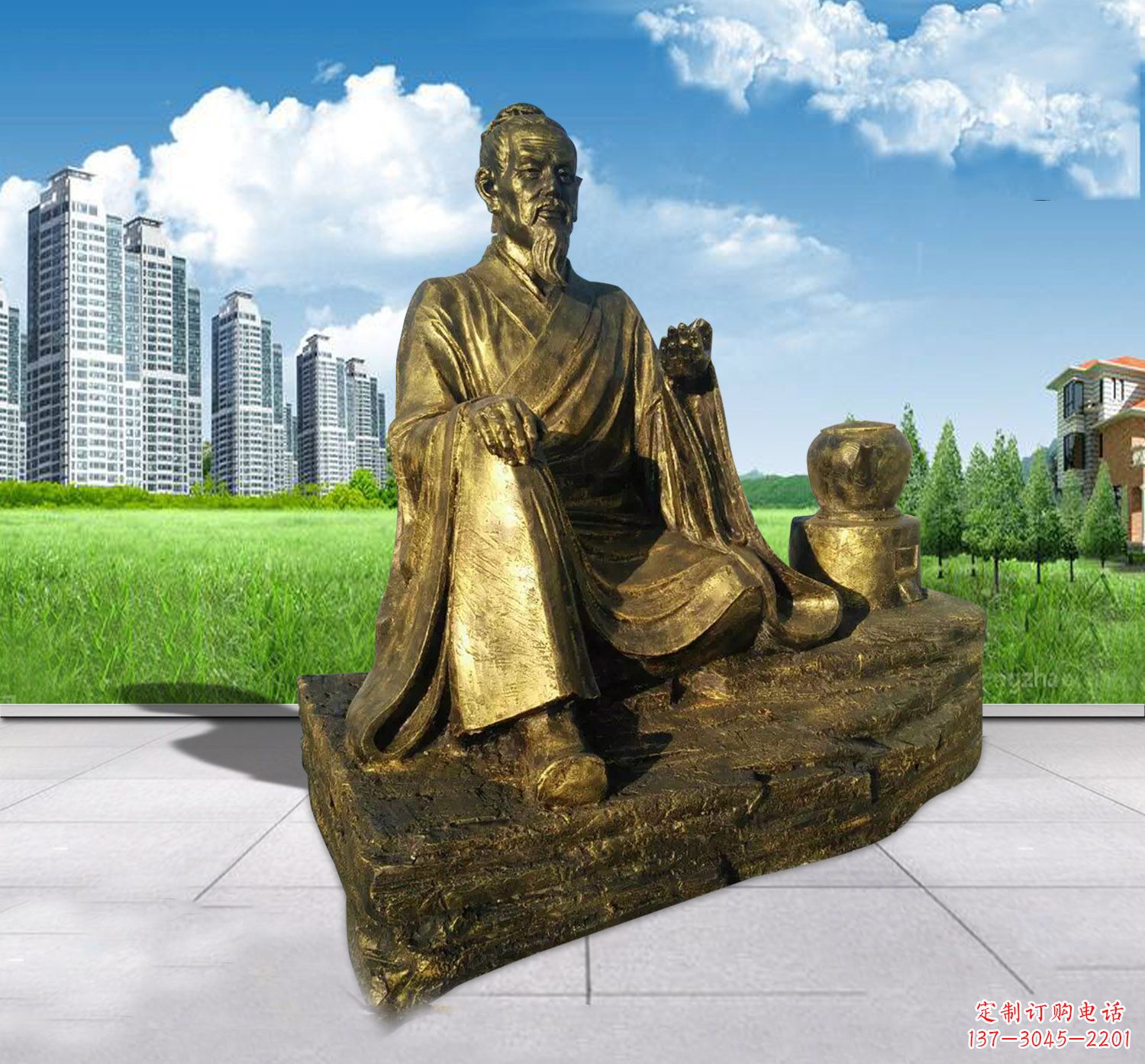 宁波匠心独运——中领雕塑张仲景铜雕