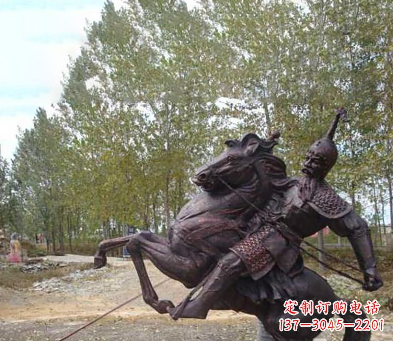 宁波古典风格骑马人物雕塑
