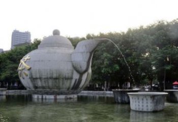 宁波精致雕塑茶壶石雕