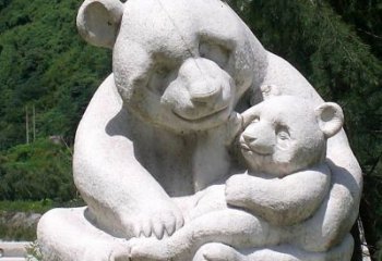 宁波公园装饰熊猫石雕