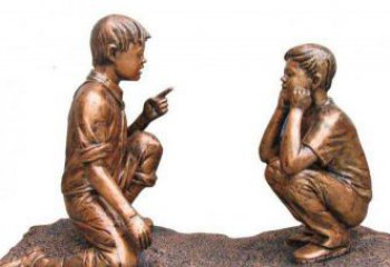 宁波专业定制小品铜雕-尊贵的雕塑男孩