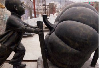 宁波精致男孩铜雕