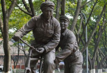宁波装饰你家园的自行车雕塑
