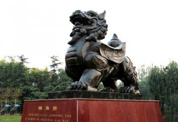 宁波独角兽雕塑，释放公正之美