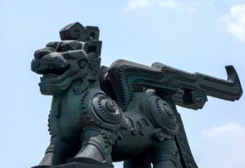 宁波中领雕塑-铜制獬豸雕塑