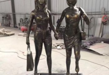 宁波铜雕女人唤醒美好回忆