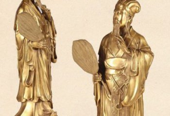 宁波中领雕塑专业铸造诸葛亮铜雕