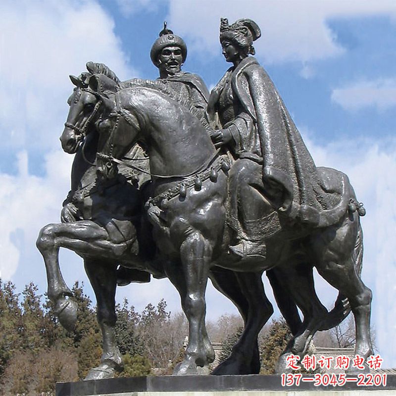 宁波古代风采:王昭君骑马雕塑