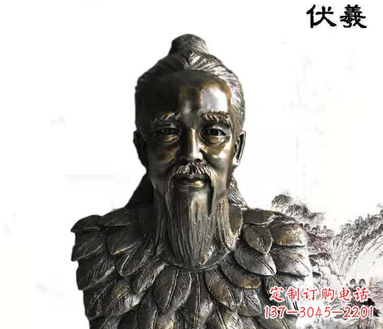 宁波经典古神伏羲雕像,文化艺术绽放光芒