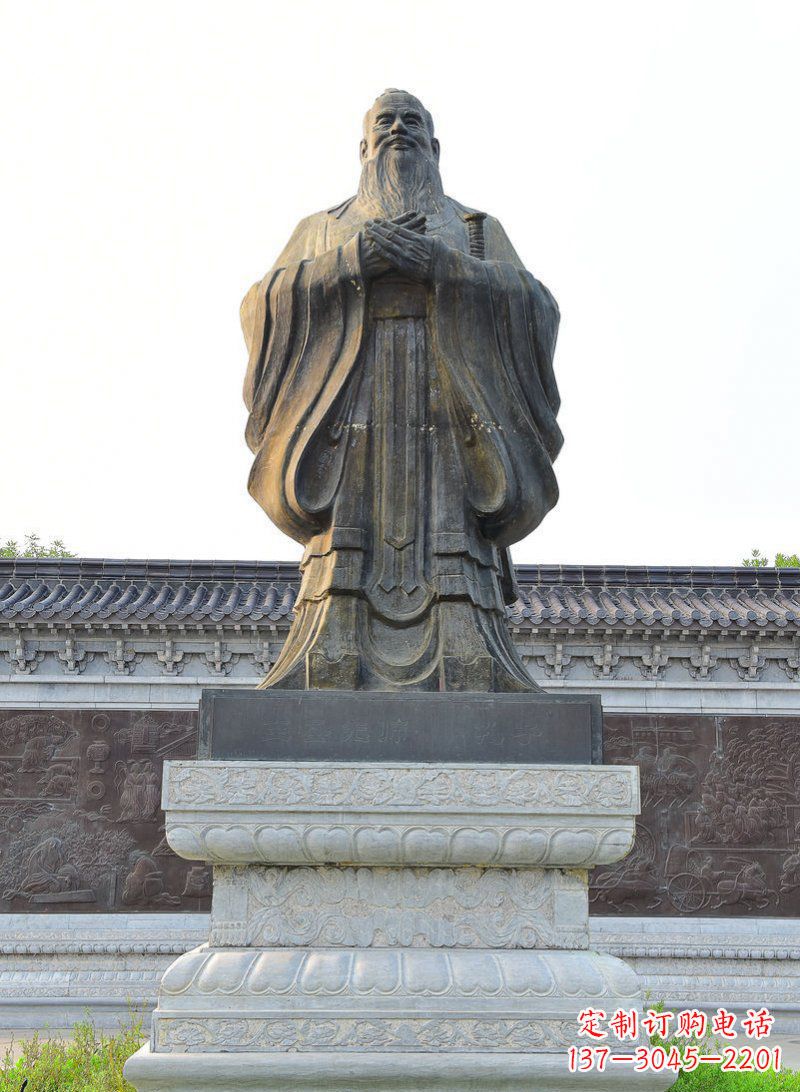 宁波古代人物孔子铜雕 (2)