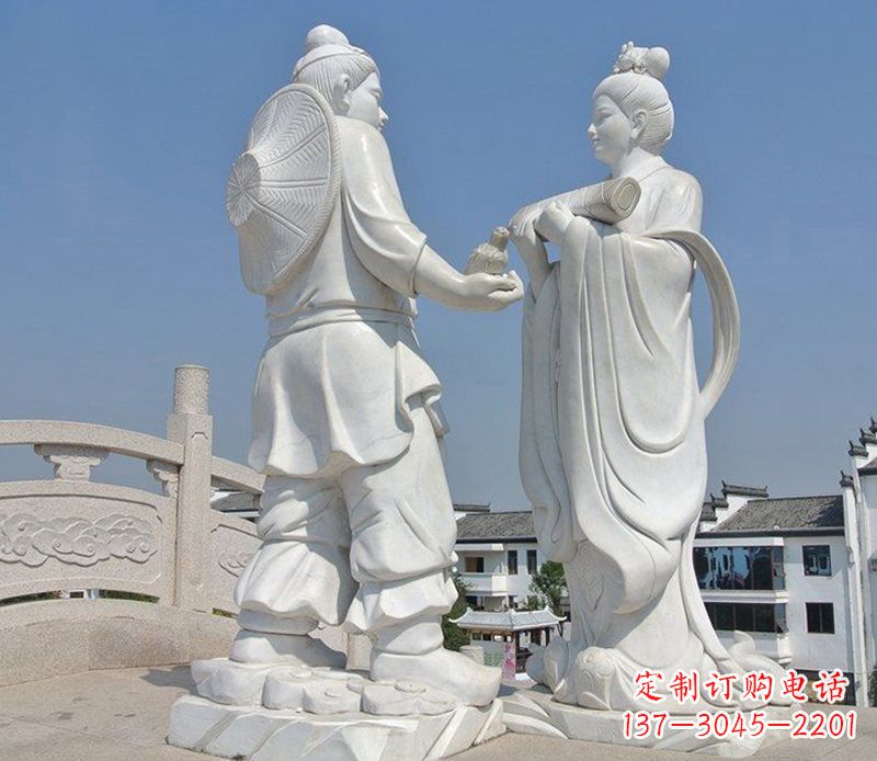 宁波唯美古典,传统牛郎织女石雕