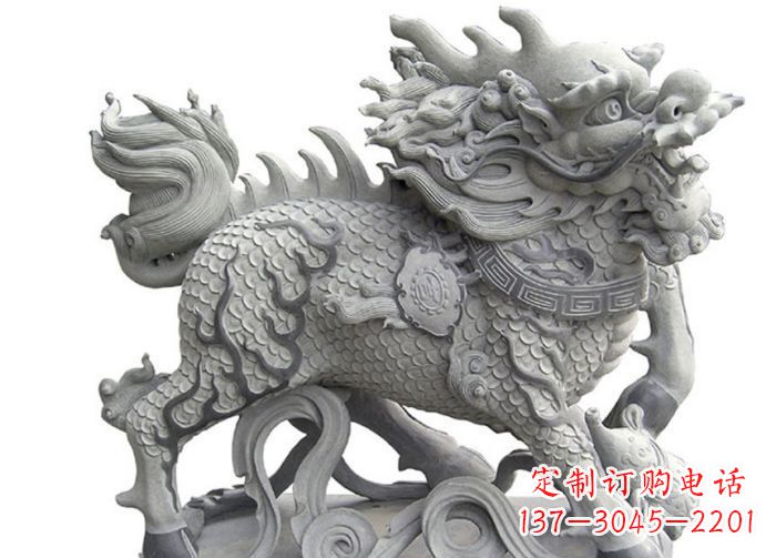 宁波中领雕塑|精美古典麒麟雕塑
