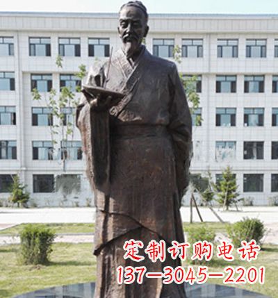 宁波古代著名数学家祖冲之铜雕像