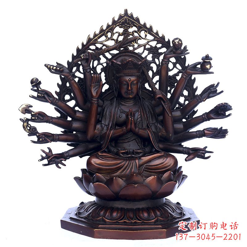 宁波精致古铜观音雕塑