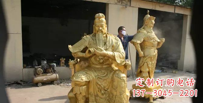 宁波关帝武财神铜雕