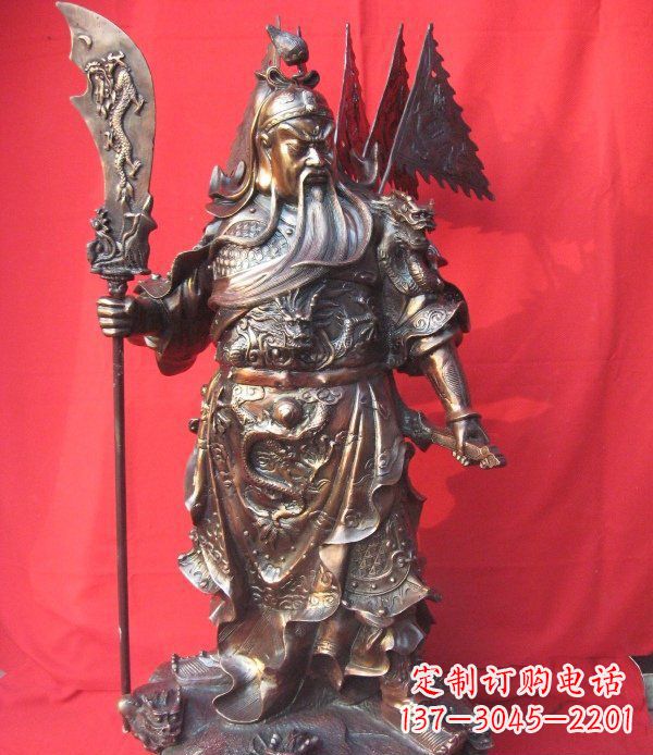 宁波关二爷铸铜关公铜雕
