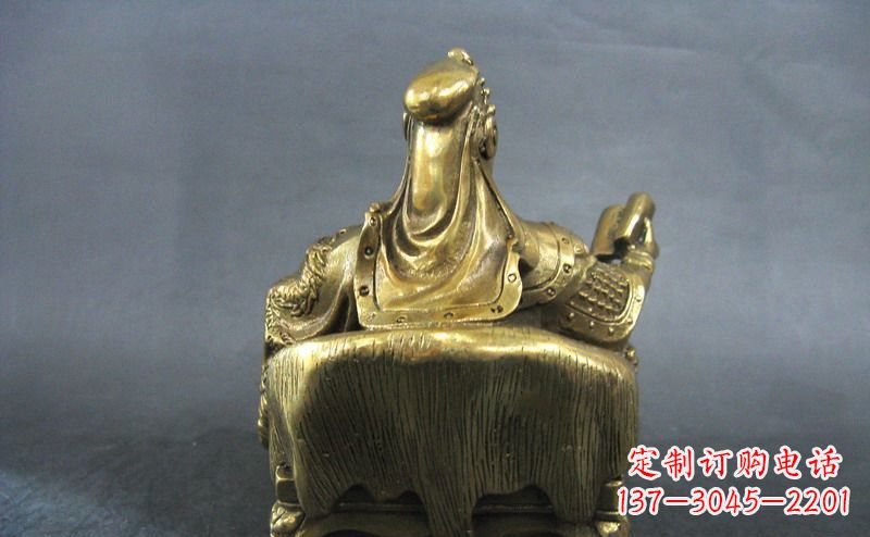 宁波关公读春秋武财神铜雕