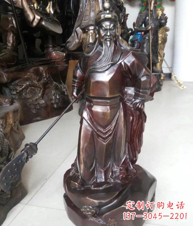 宁波关公古代人物铜雕 (3)