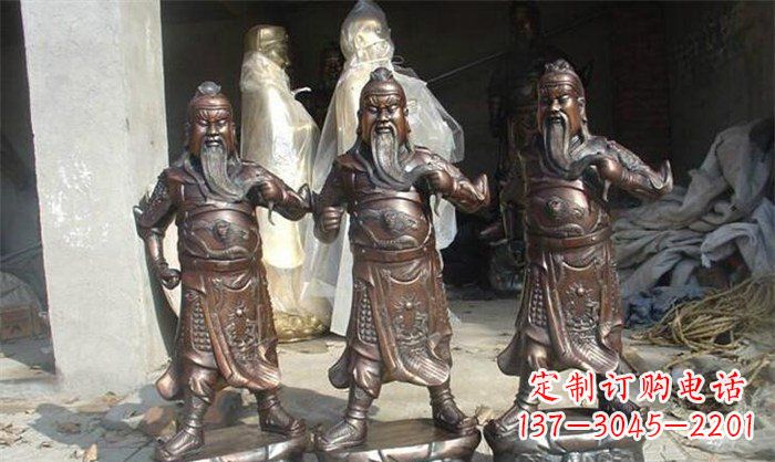 宁波关公古代人物铜雕 (2)