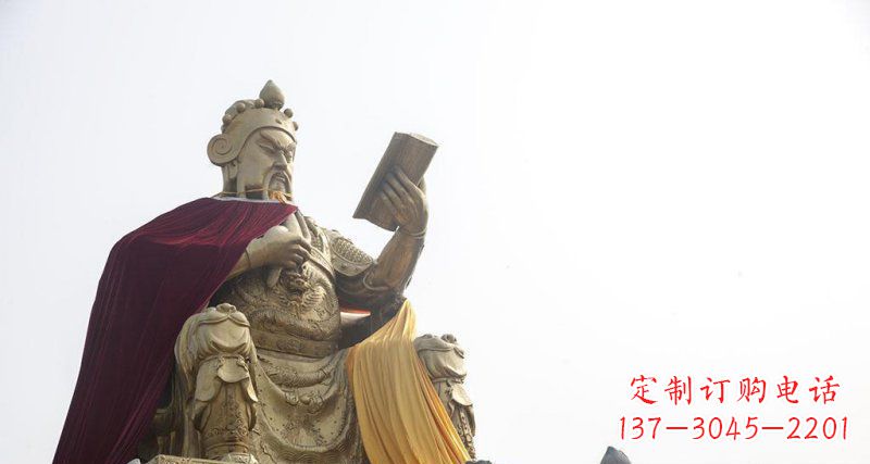 宁波关公看书大型关公铜像