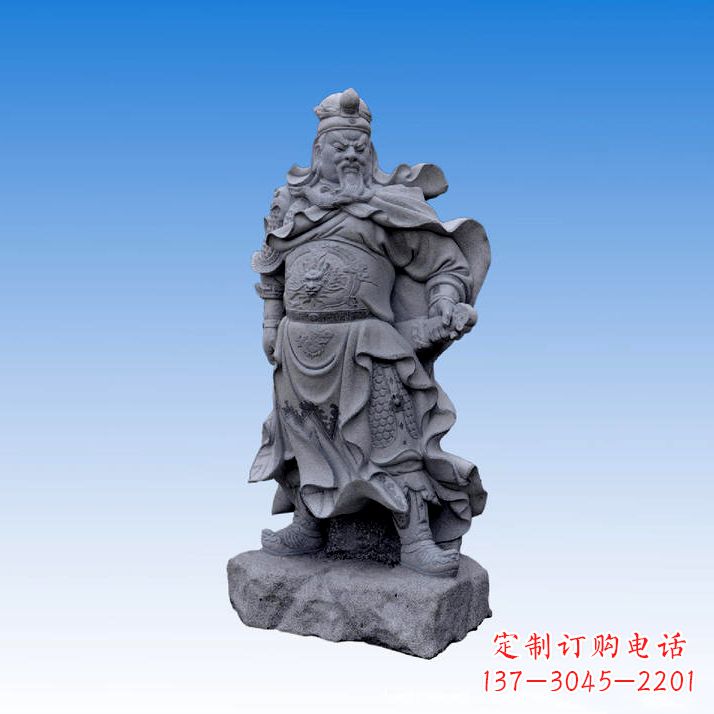 宁波中领雕塑制作的精美关公青石石雕
