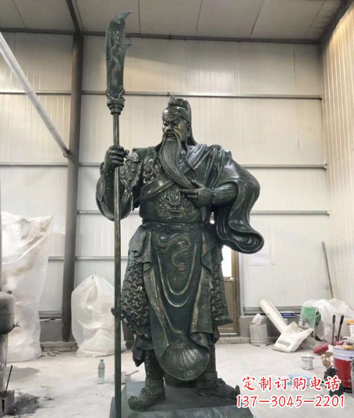 宁波正宗唐朝关公铜雕艺术品